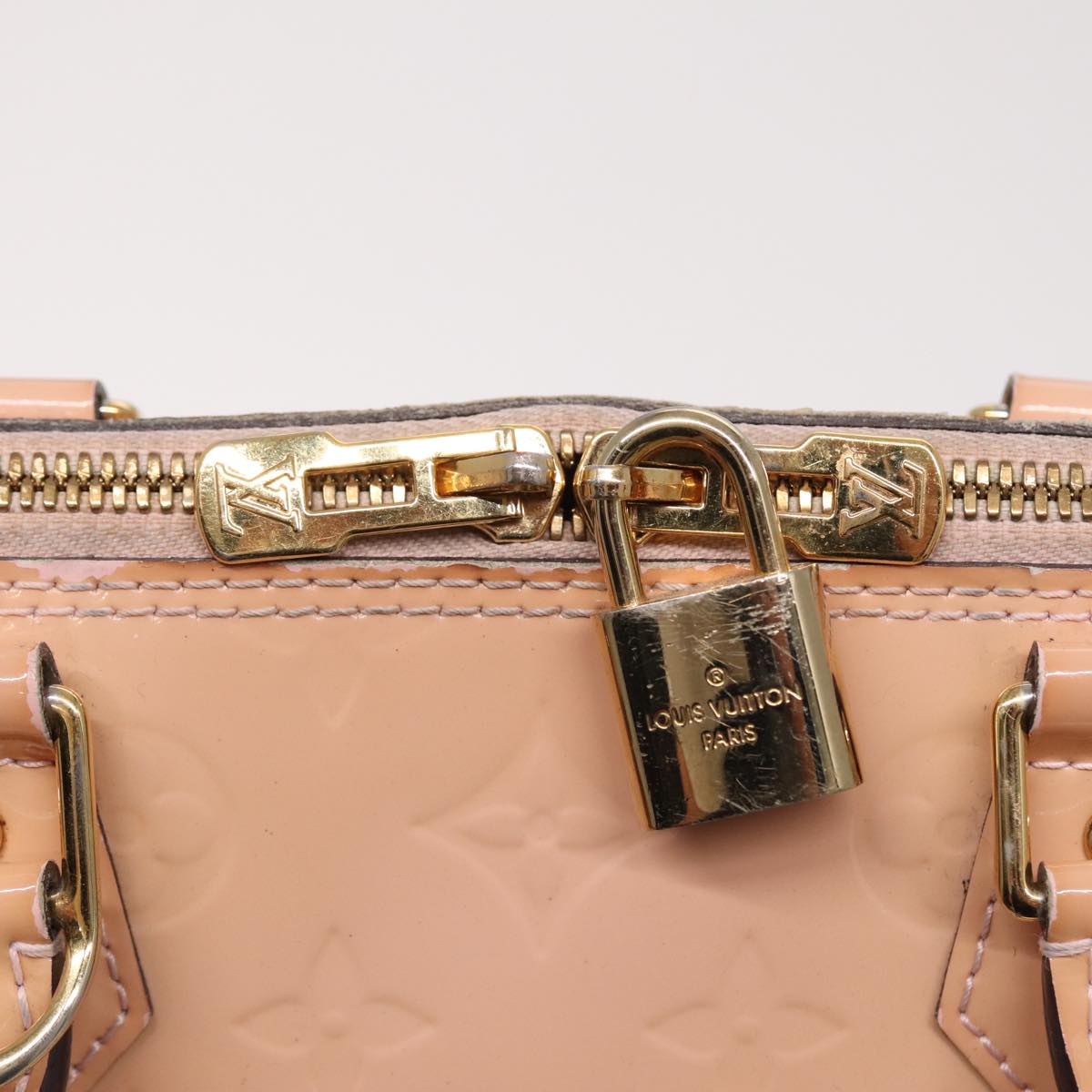 LOUIS VUITTON Monogram Vernis Alma PM Hand Bag Rose Valerine M50412 72067
