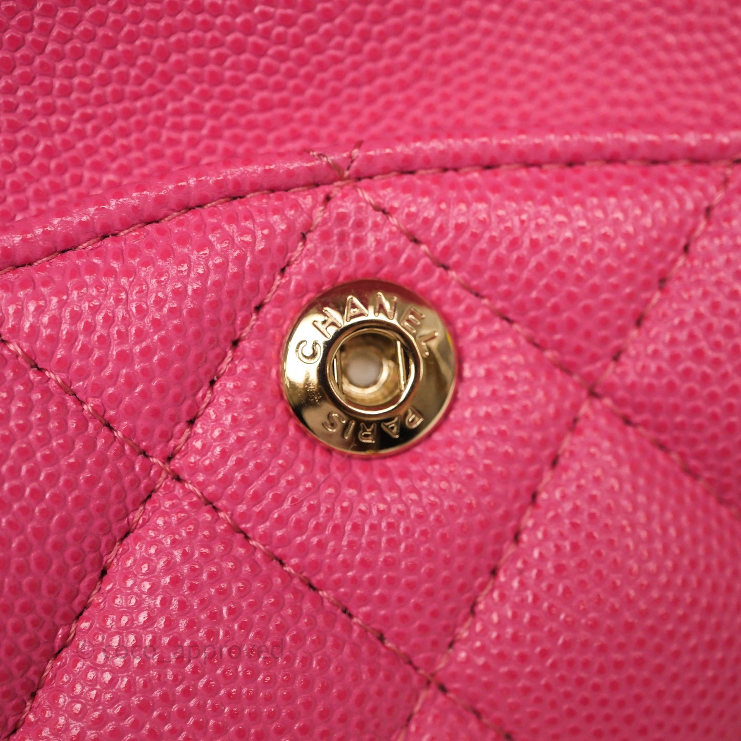 Chanel Small Classic Flap Quilted Hot Pink Caviar Gold Hardware