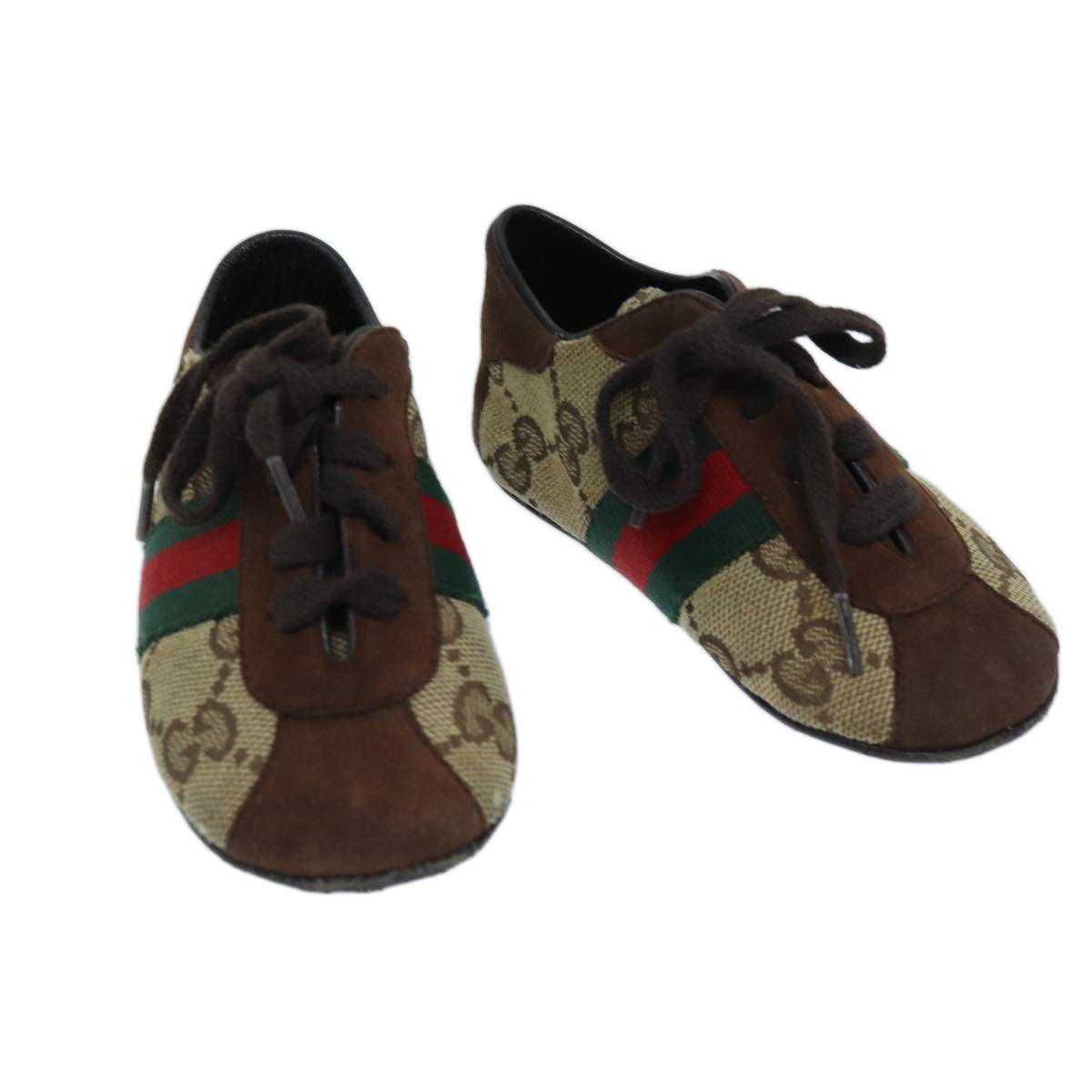 Luxury Gucci Trending 2025 GG Canvas Web Sherry Line Baby Shoes Beige Red Green  72077