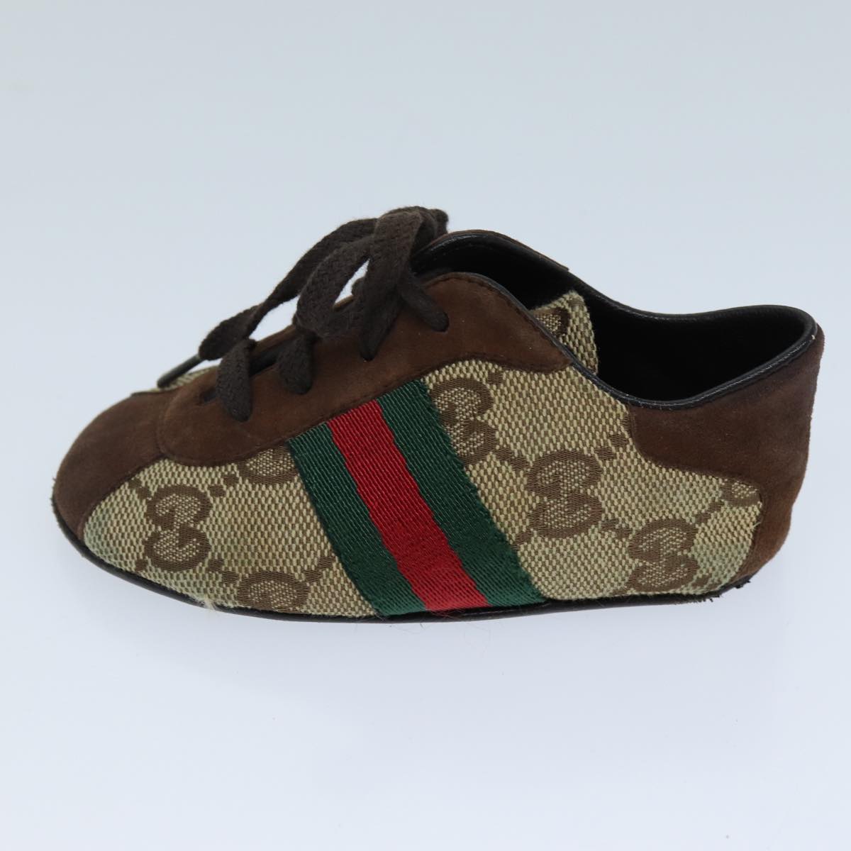 Luxury Gucci Trending 2025 GG Canvas Web Sherry Line Baby Shoes Beige Red Green  72077