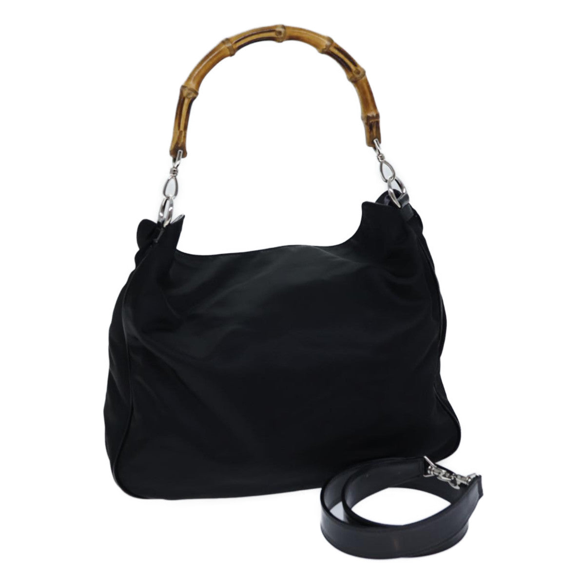 Luxury Gucci Trending 2025 Bamboo Hand Bag Nylon 2way Black 001 123 1577  72082