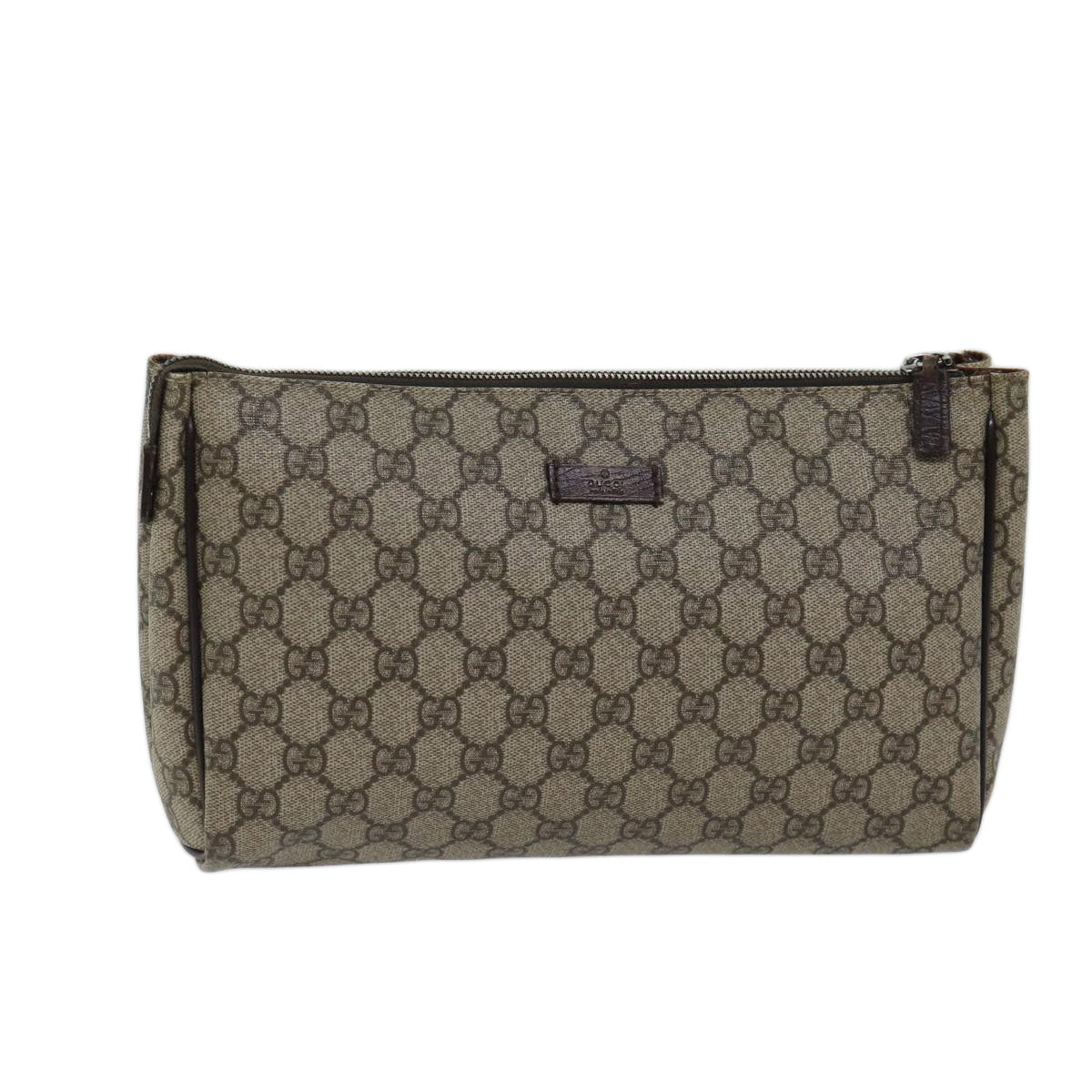 Luxury Gucci Trending 2025 GG Supreme Clutch Bag PVC Beige 130653  72091