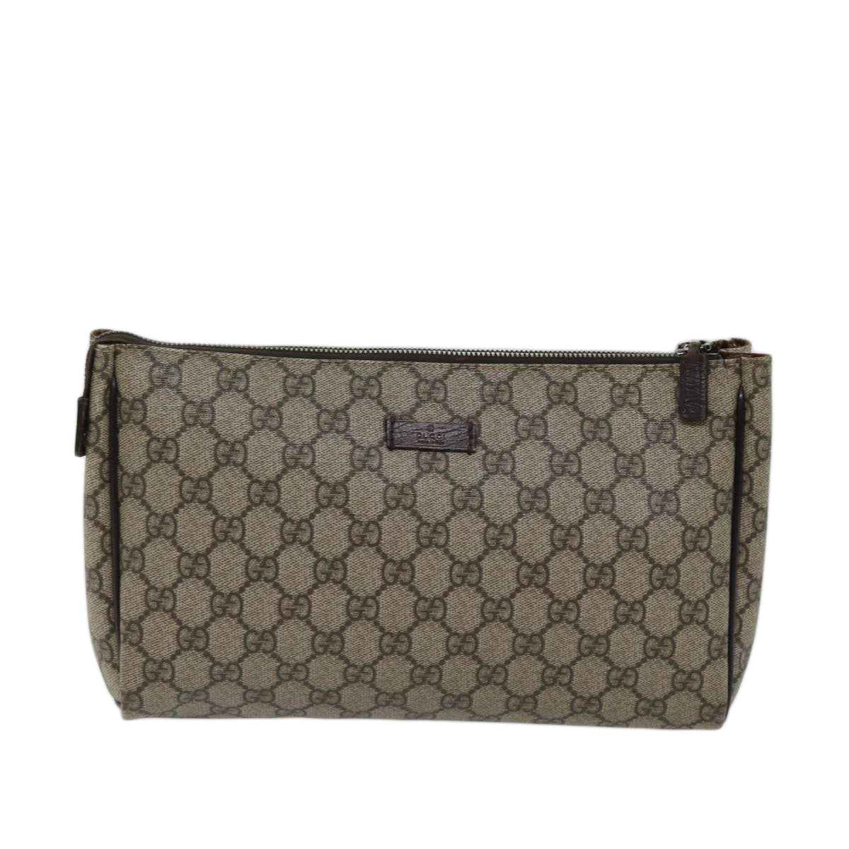 Luxury Gucci Trending 2025 GG Supreme Clutch Bag PVC Beige 130653  72091