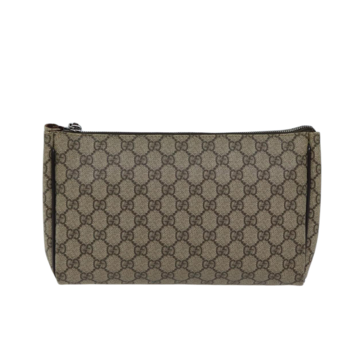 Luxury Gucci Trending 2025 GG Supreme Clutch Bag PVC Beige 130653  72091