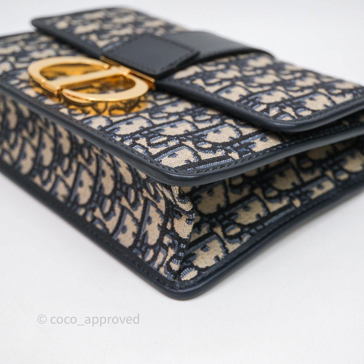 Christian Dior 30 Montaigne Bag Blue Dior Oblique Jacquard Dior