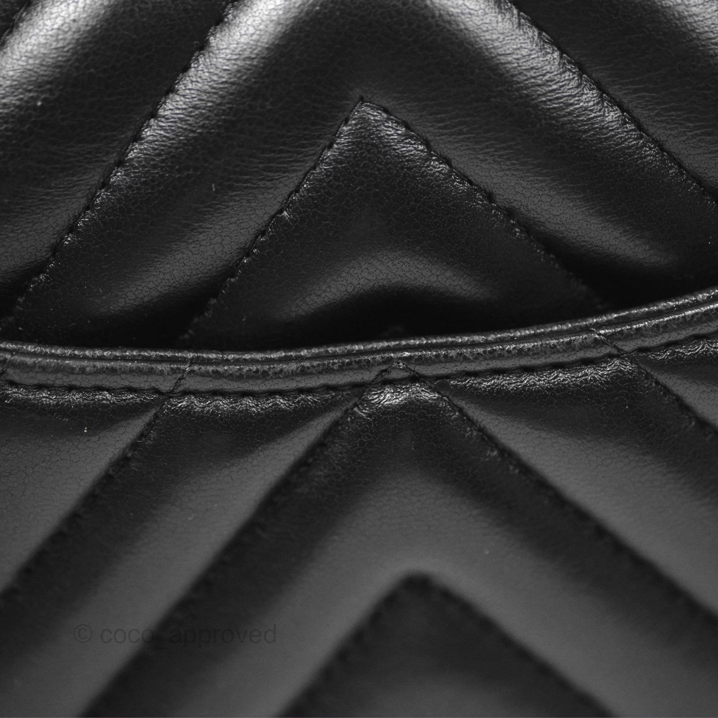 Chanel Mini Rectangular Flap Chevron Black Lambskin Gold Hardware