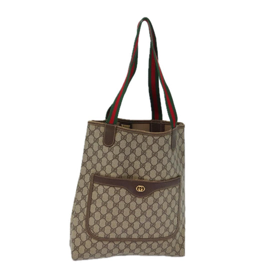 Luxury Gucci Trending 2025 GG Canvas Web Sherry Line Tote Bag PVC Beige Green Red  72147