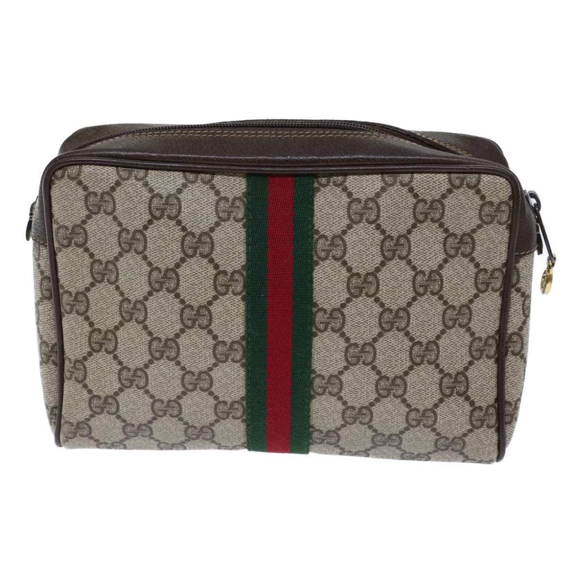 Luxury Gucci Trending 2025 GG Canvas Web Sherry Line Clutch Bag PVC Beige Green Red  72151