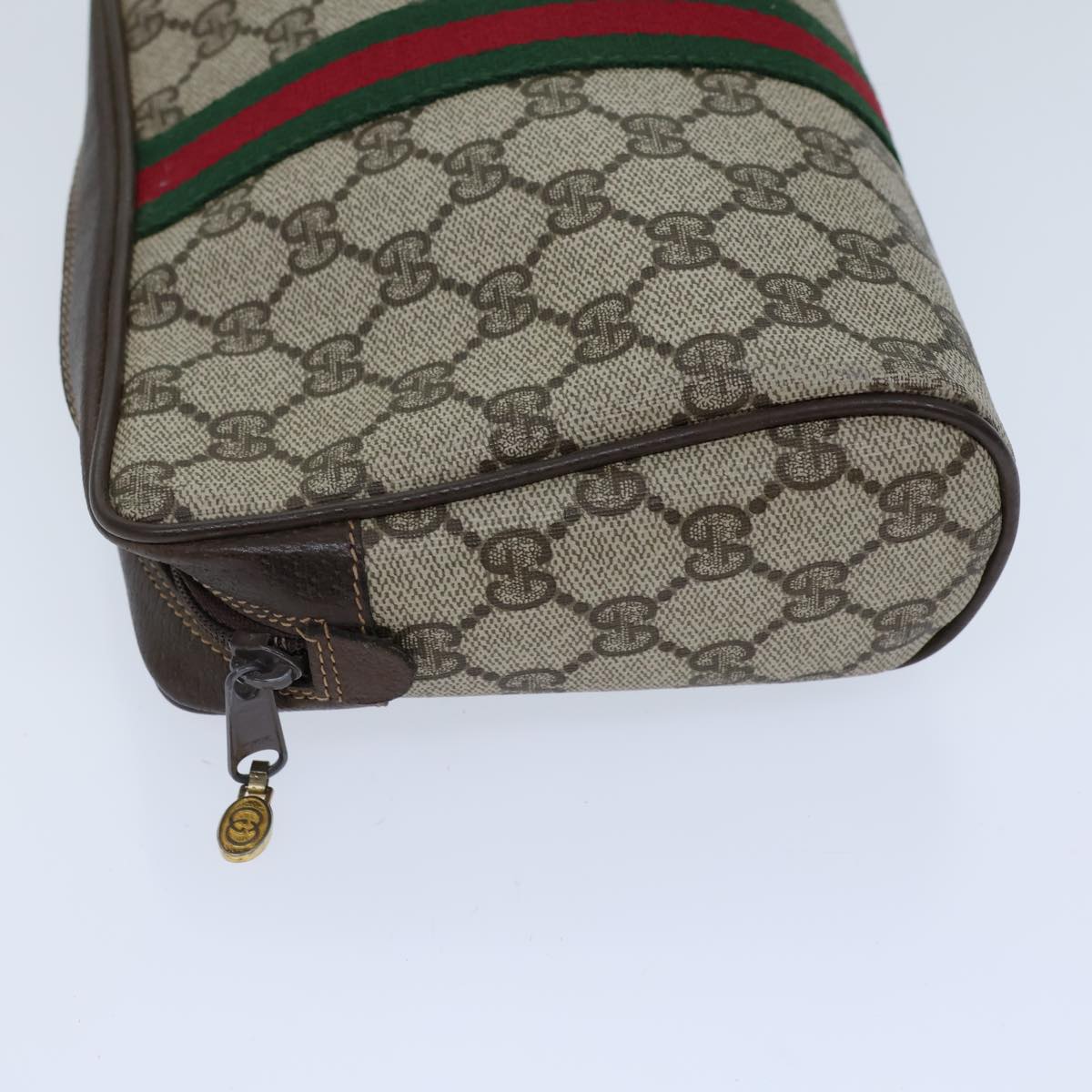 Luxury Gucci Trending 2025 GG Canvas Web Sherry Line Clutch Bag PVC Beige Green Red  72151