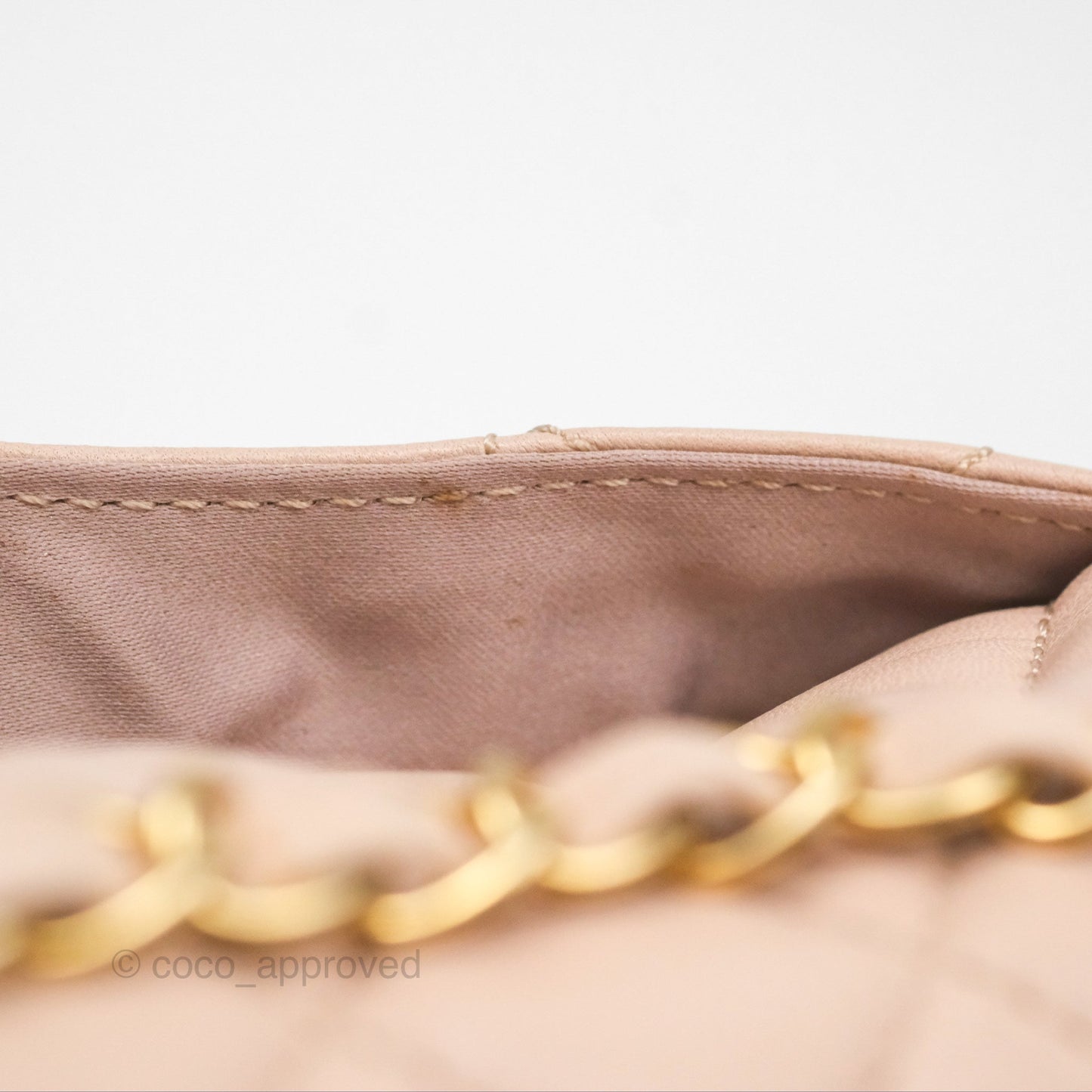 Chanel Flap Bag Pink Aged Gold Hardware