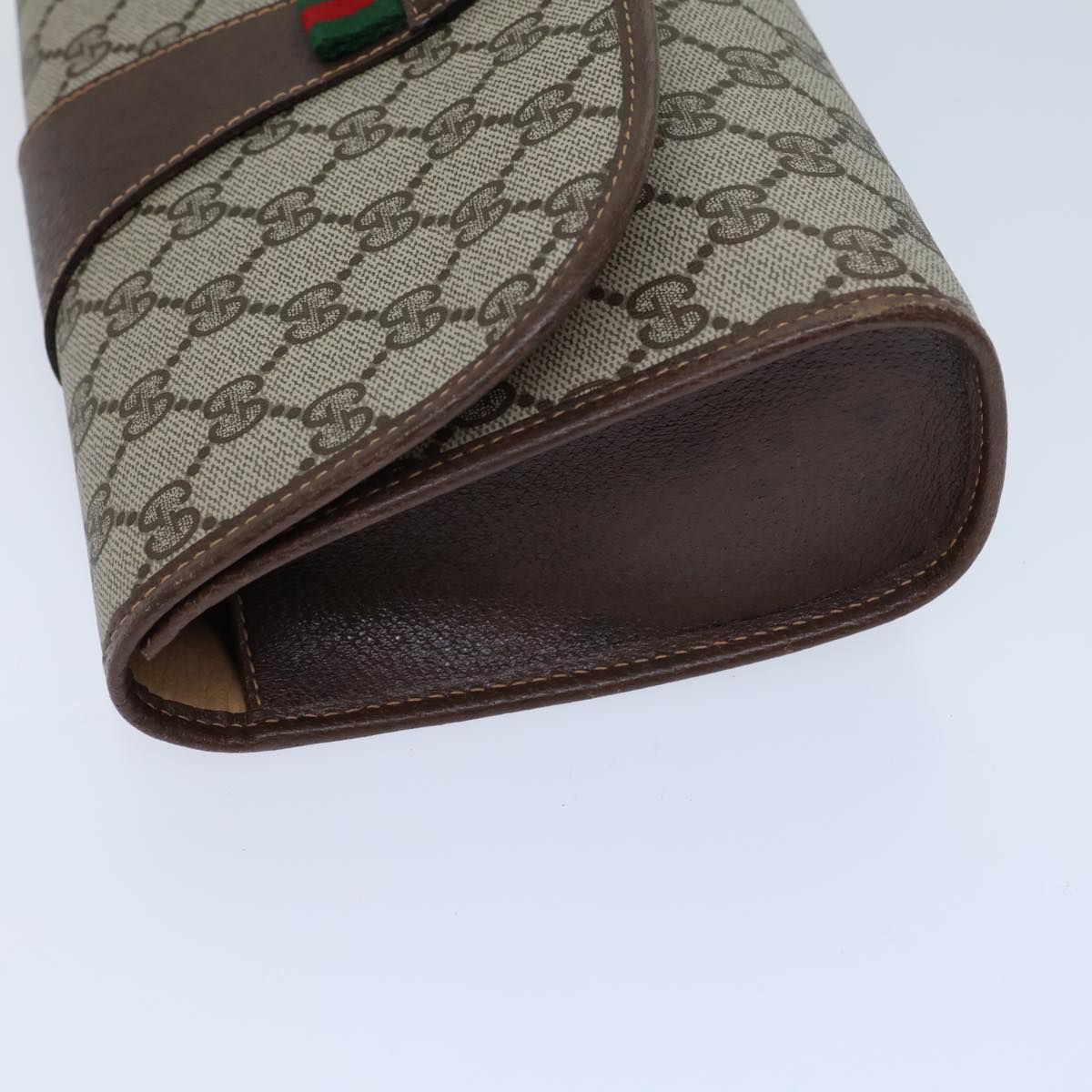 Luxury Gucci Trending 2025 GG Canvas Web Sherry Line Clutch Bag PVC Beige Green Red  72156