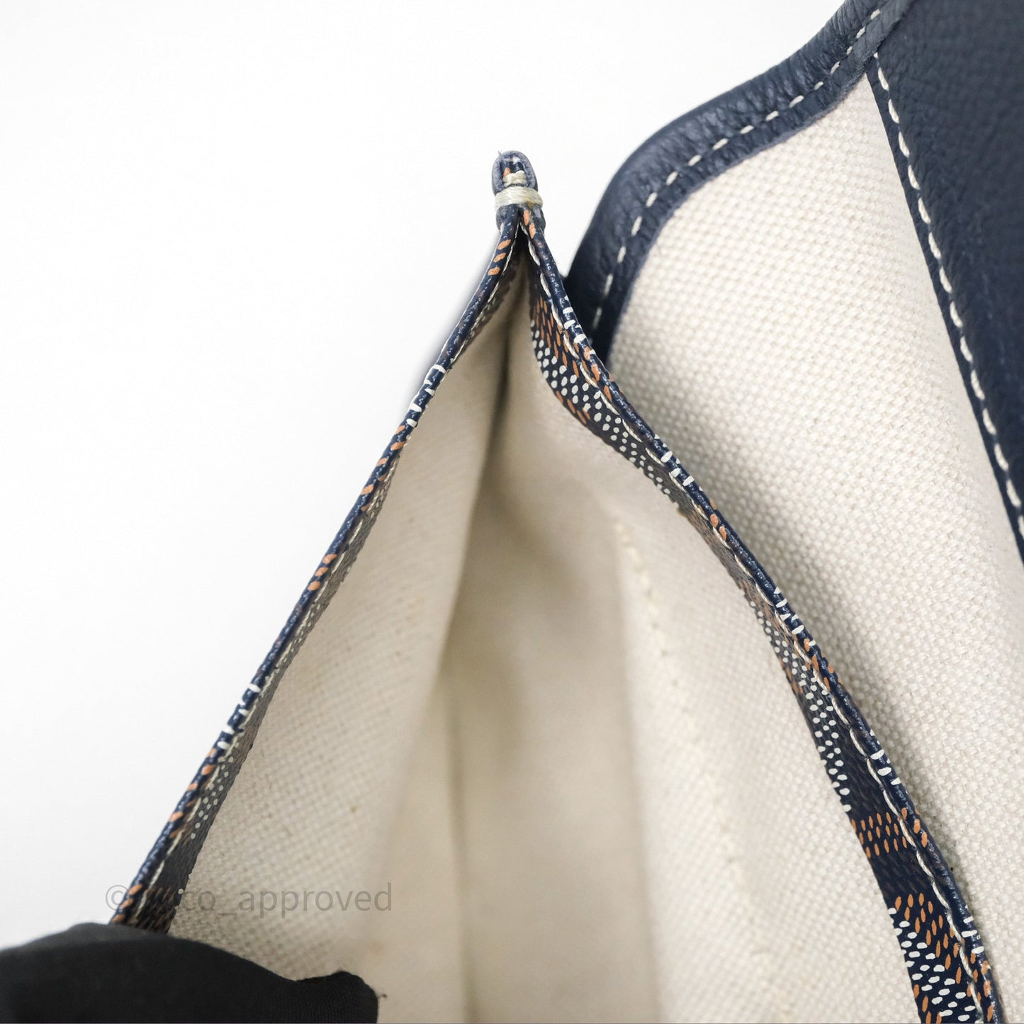 Goyard St. Louis Tote PM Navy/Tan