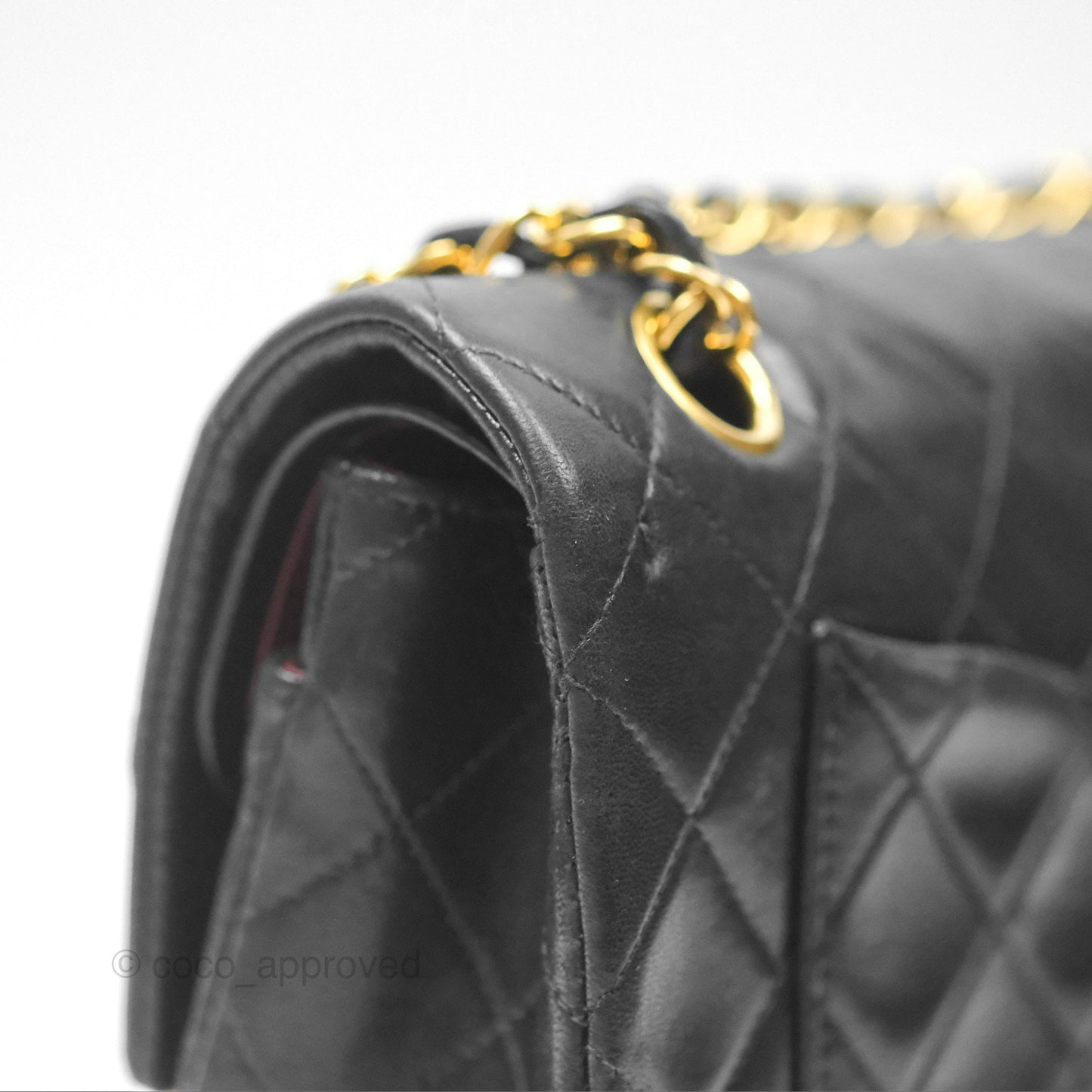 Chanel Classic Vintage Small Flap Black Lambskin 24K Gold Hardware