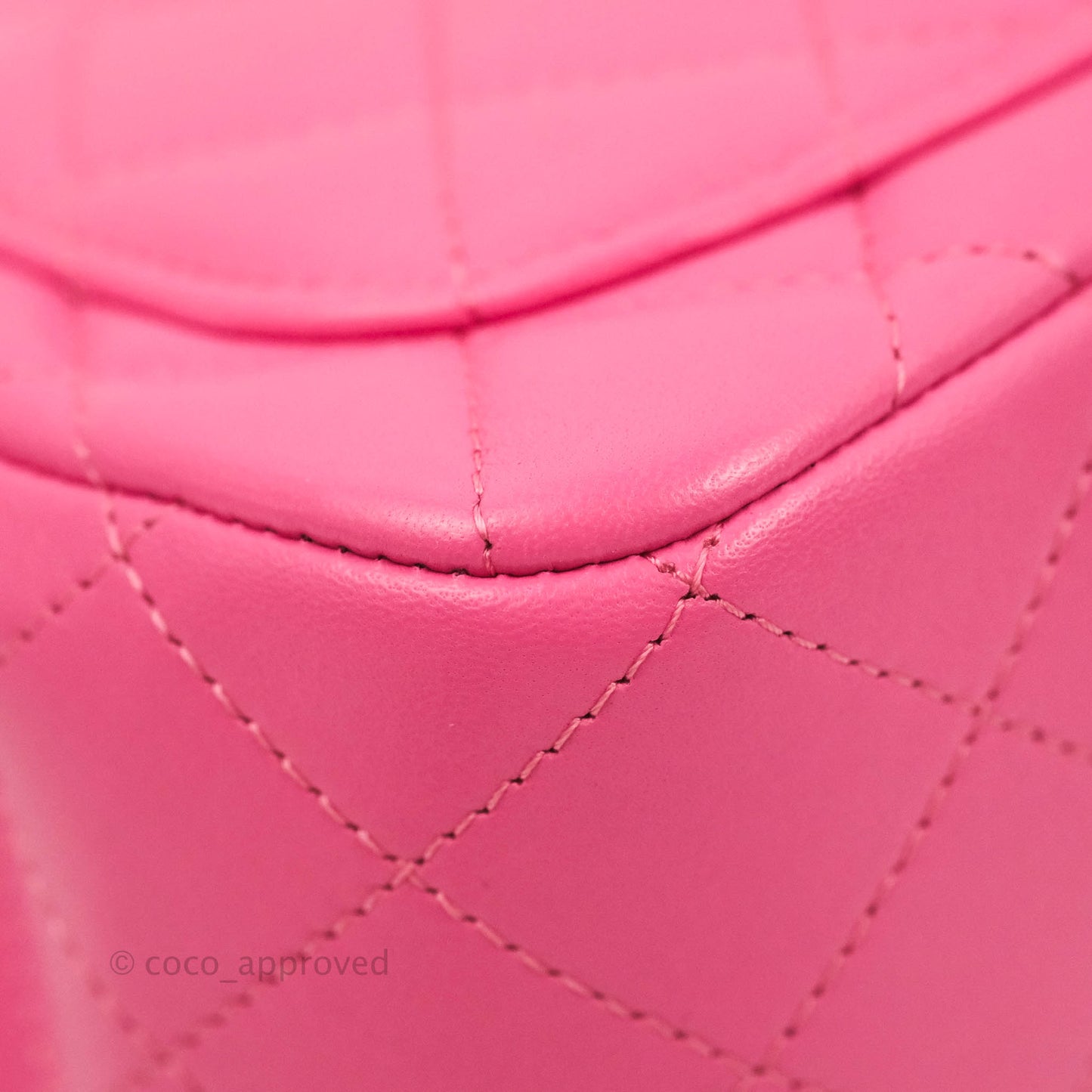 Chanel Classic Quilted Mini Square Flap Pink Lambskin Silver Hardware 19C