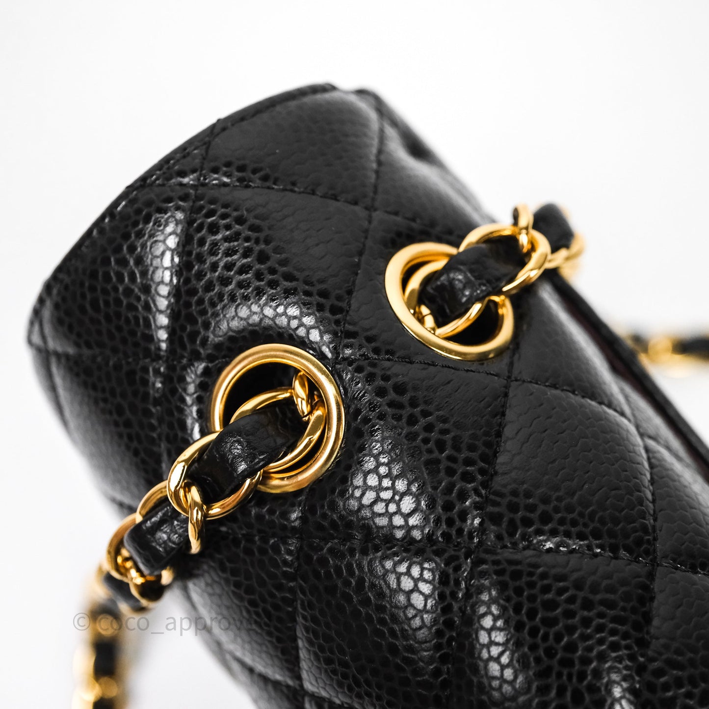 Chanel Small Classic Quilted Flap Black Caviar Gold Hardware