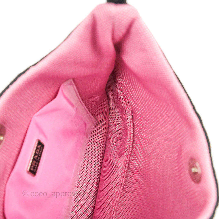 Prada Vintage Small Tessuto Hobo Bag Black Nylon