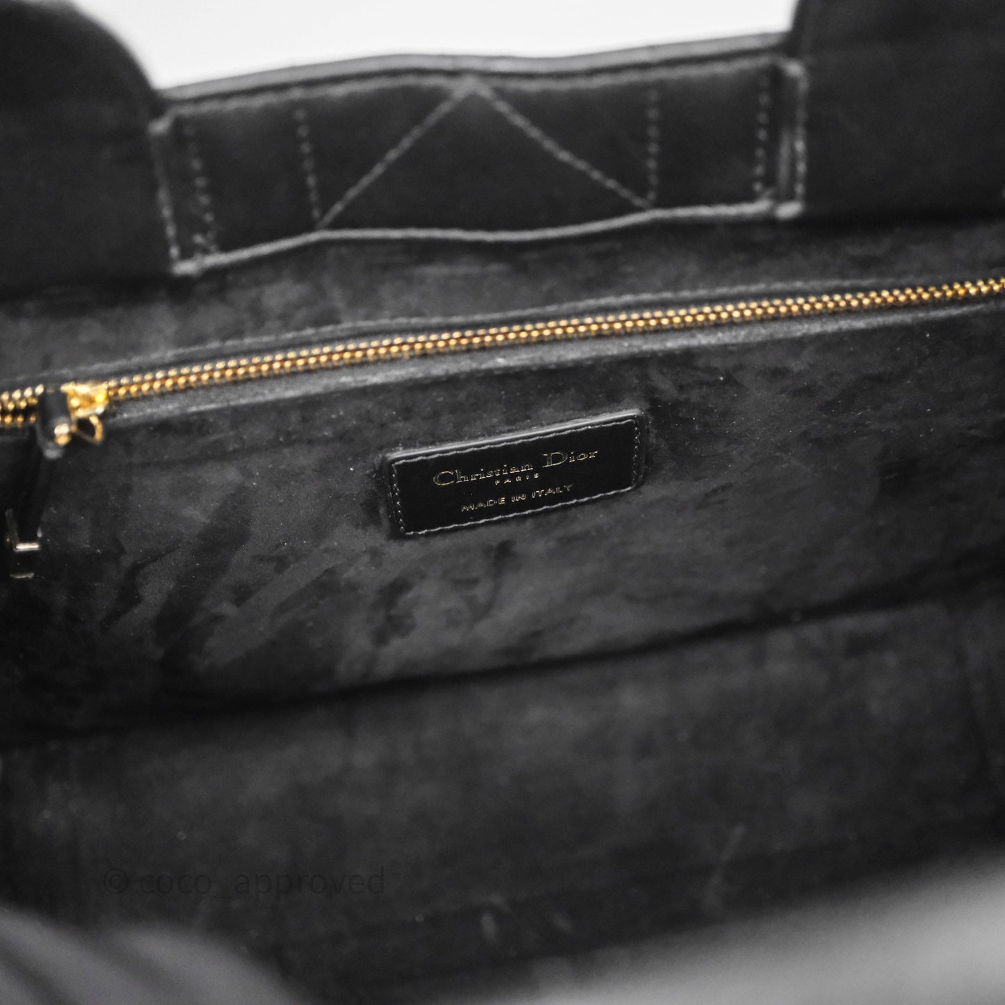 Christian Dior Small Dior Book Tote Black Macrocannage Calfskin Gold Hardware