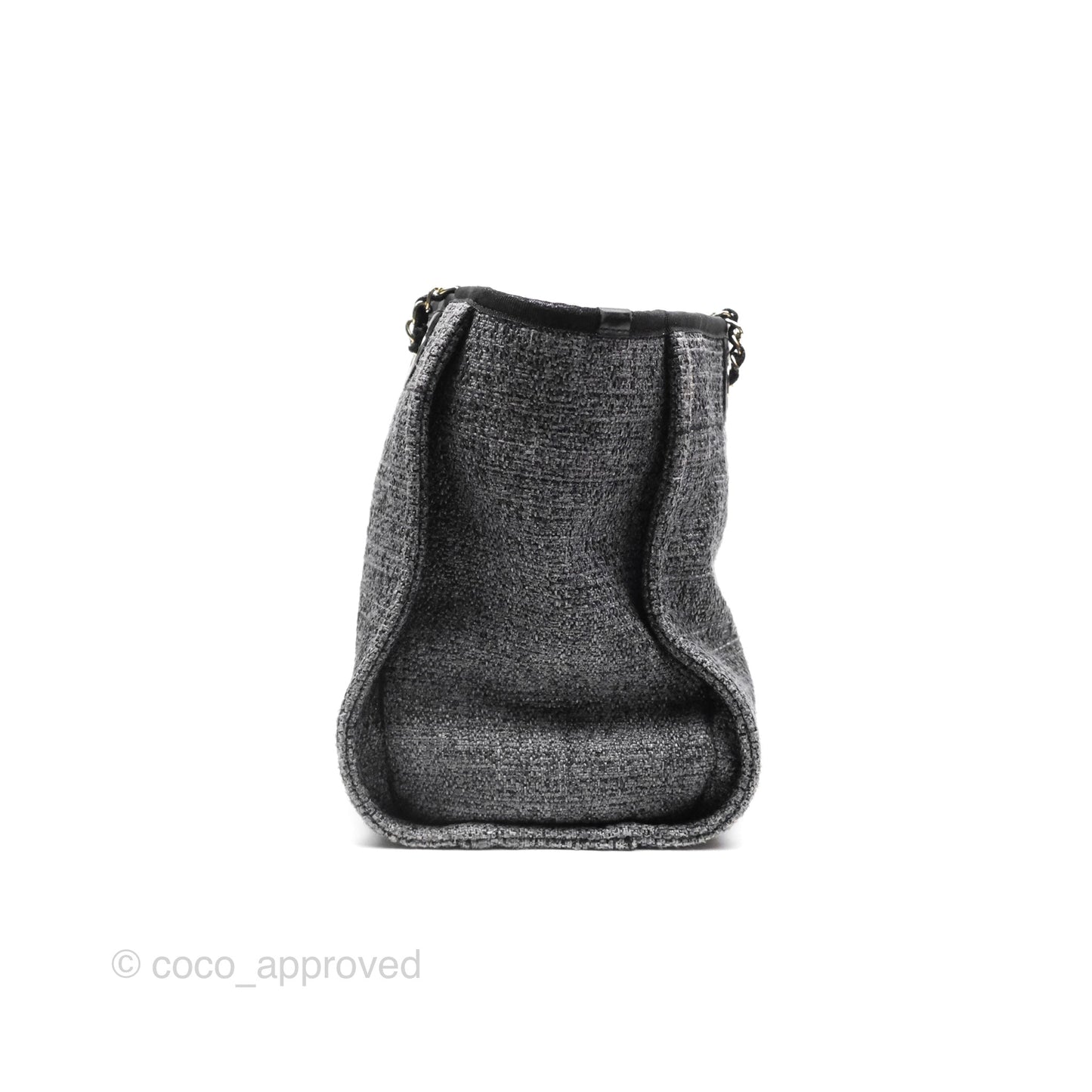 Chanel Medium Deauville Black Charcoal Tote