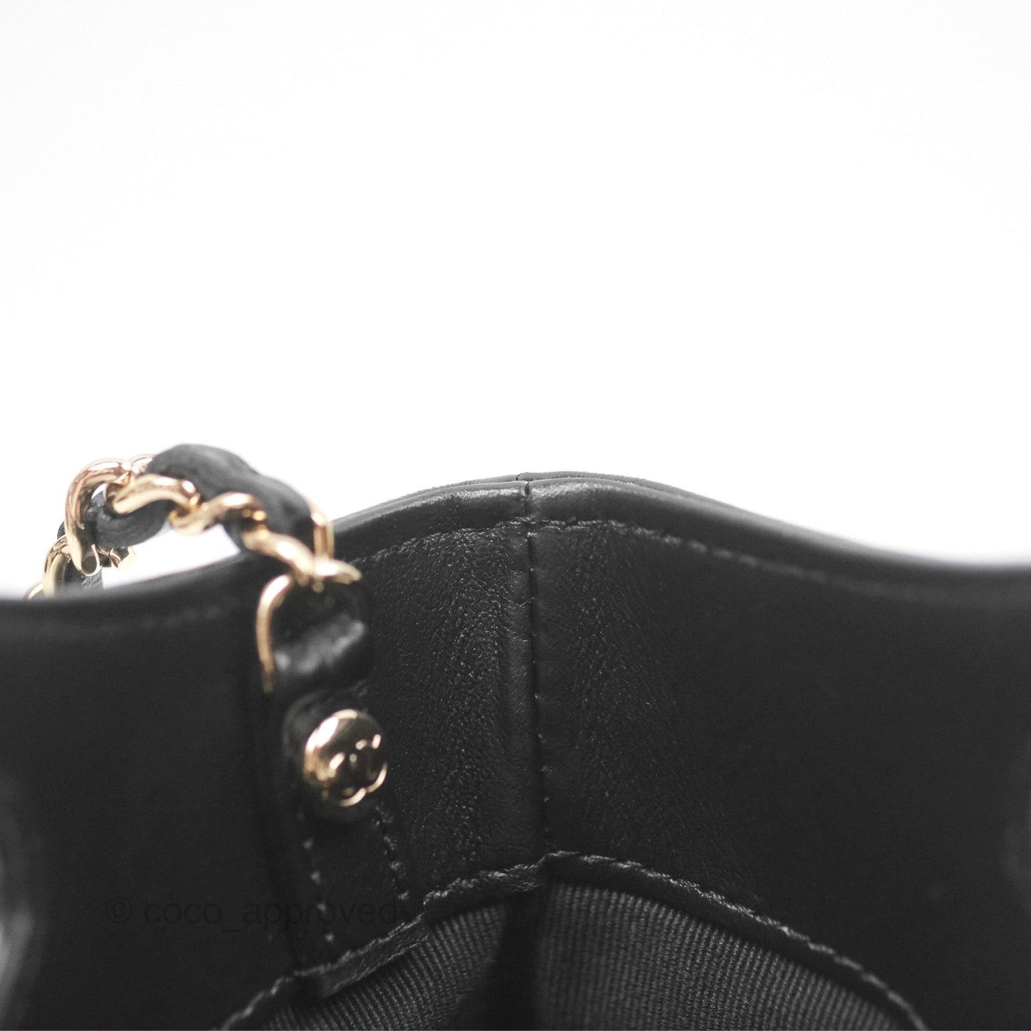 Chanel Nano 31 Black Shiny Lambskin Gold Hardware