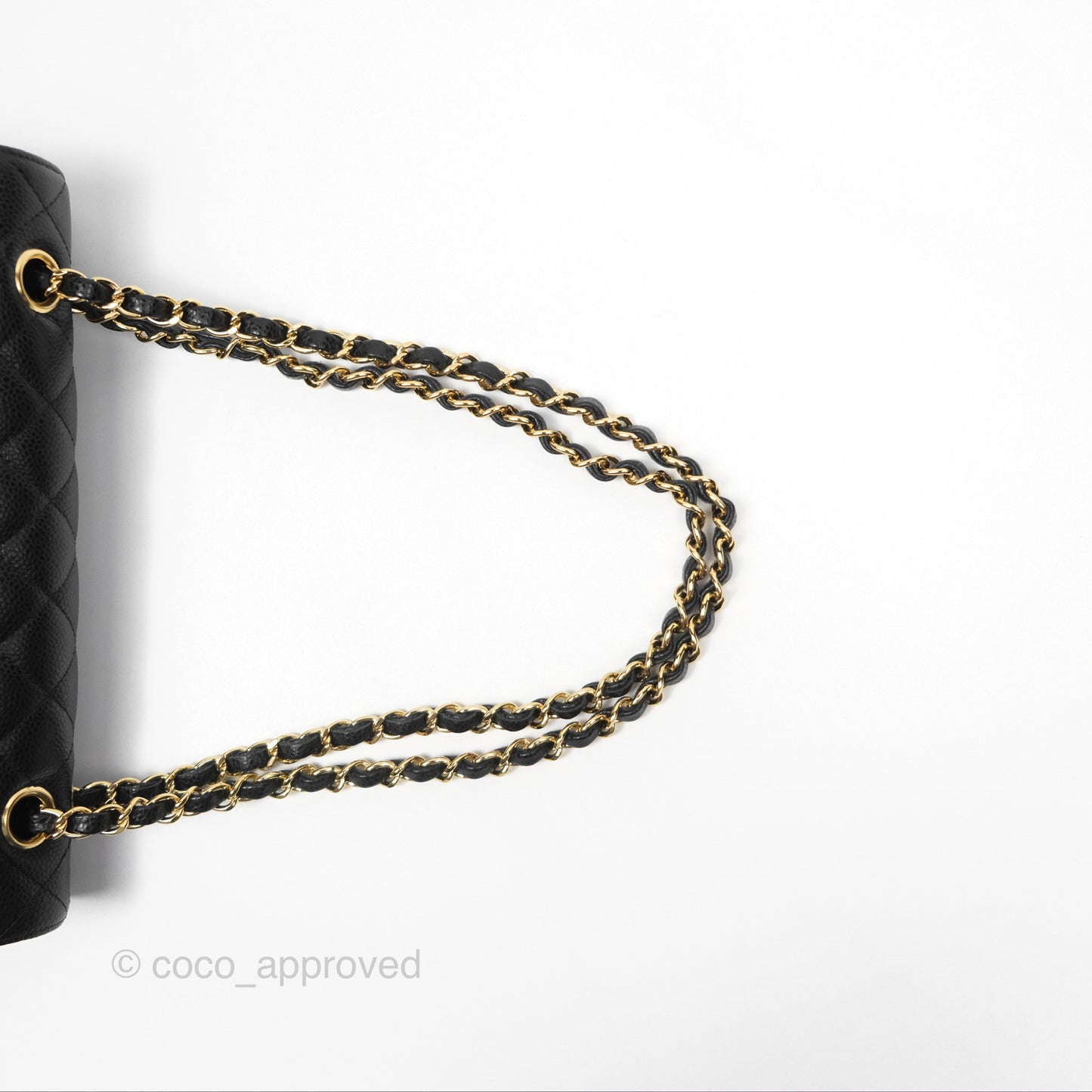 Chanel Classic M/L Medium Flap Quilted Black Caviar Gold Hardware