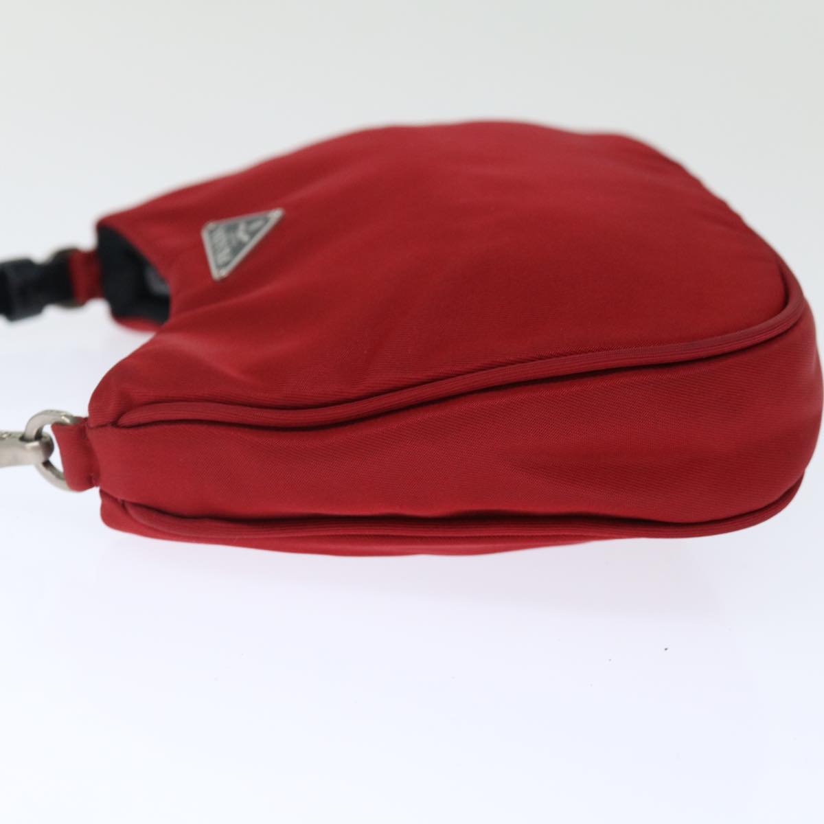 Luxury PradaPouch Hand Bag Nylon Red Black 72315