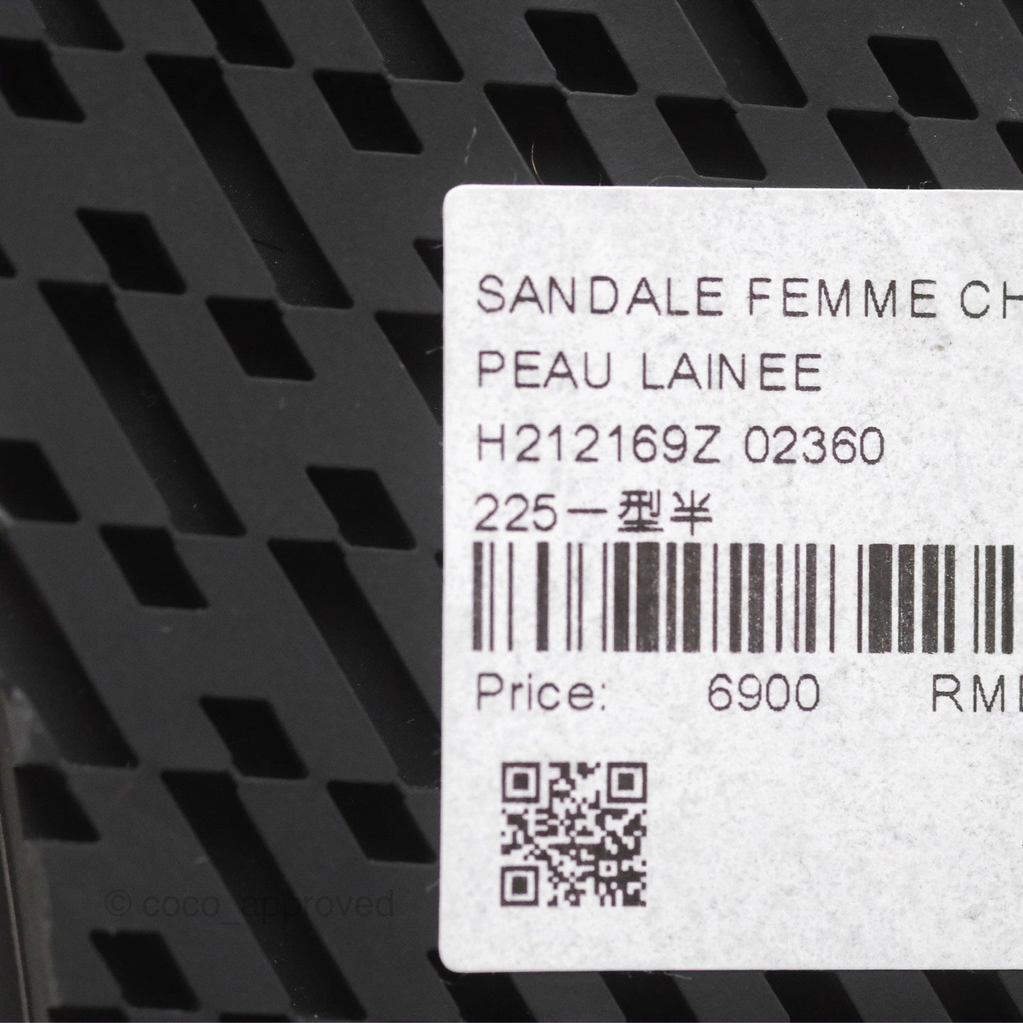 Hermès Chypre Sandal Shearling Black Calfskin Size 36