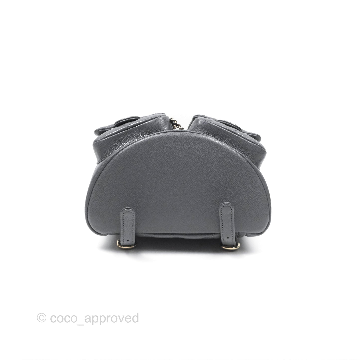Chanel Duma Backpack Medium Grey Caviar Gold Hardware