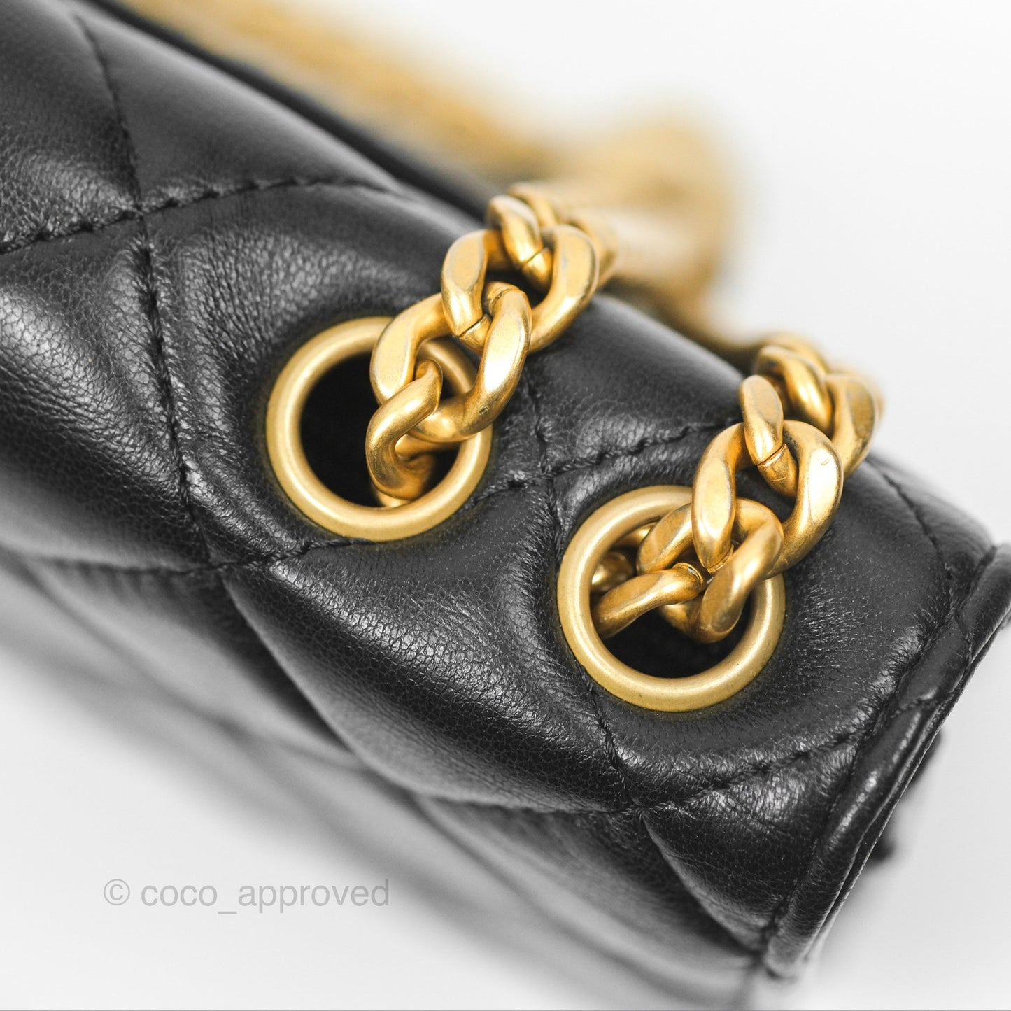 Chanel All Slide Wallet on Chain WOC Adjustable Chain Quilted Black Lambskin 22K