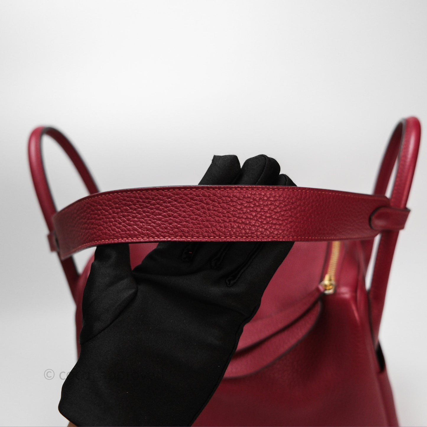 Hermès Lindy 30 Rouge Grenat K1 Clemence Gold Hardware