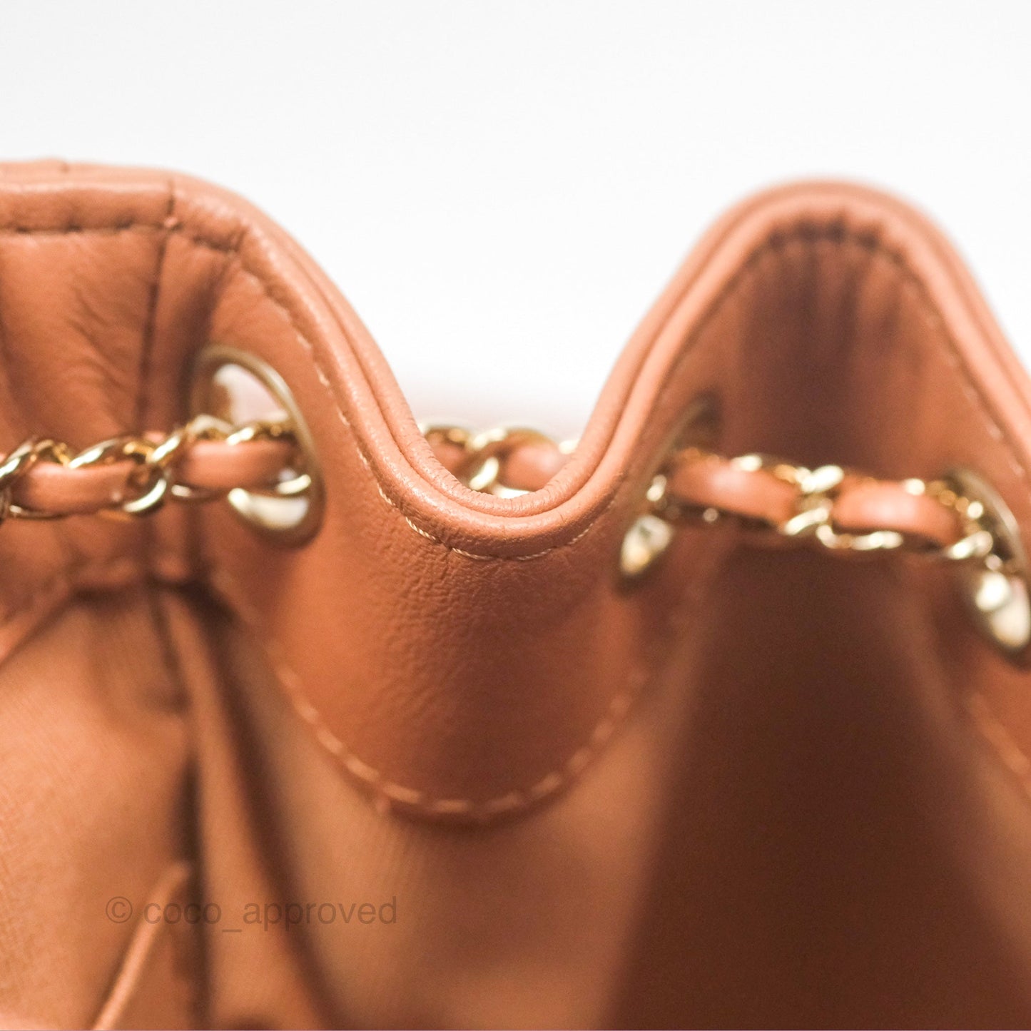 Chanel Small Duma Drawstring Backpack Camel Calfskin 24P