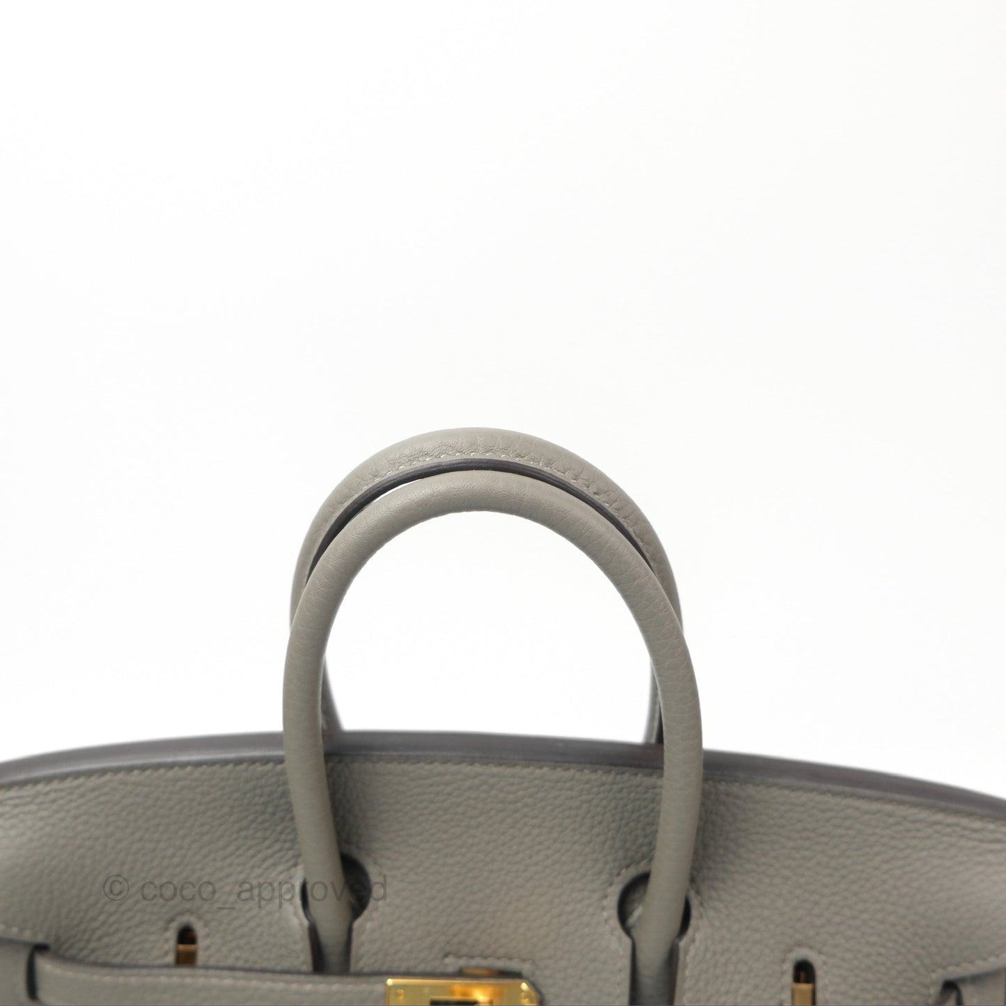 Hermes Birkin 25 Retourne Gris Meyer 0L Togo Gold Hardware