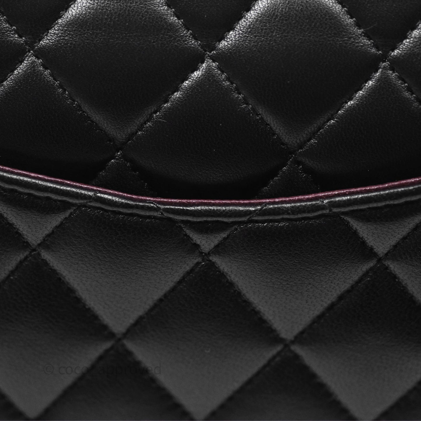 Chanel Classic M/L Medium Flap Quilted Black Lambskin Silver Hardware