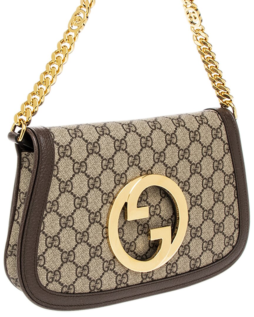 Luxury Gucci Trending 2025 Blondie Canvas & Leather Shoulder Bag