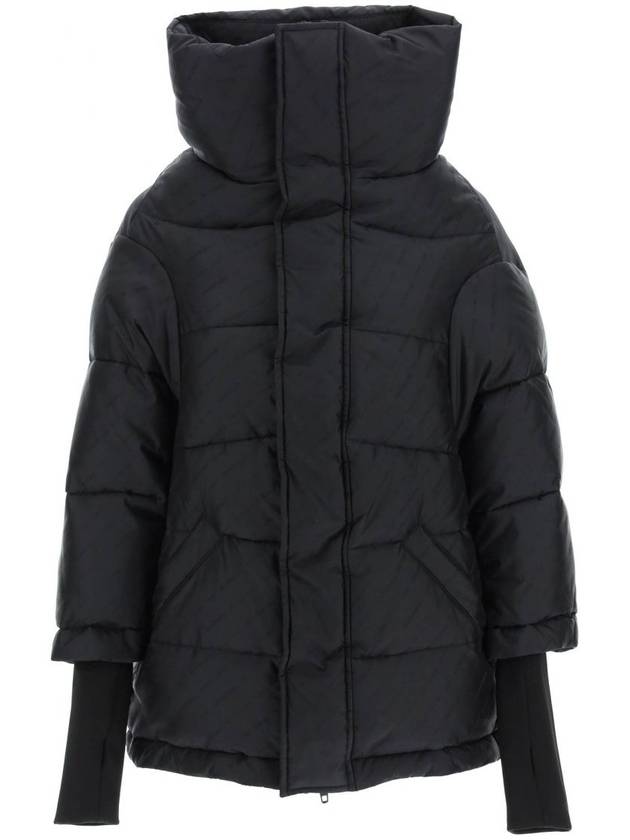 Luxury Balenciaga WoMen's Swing Logo Puffer Down Padding Black