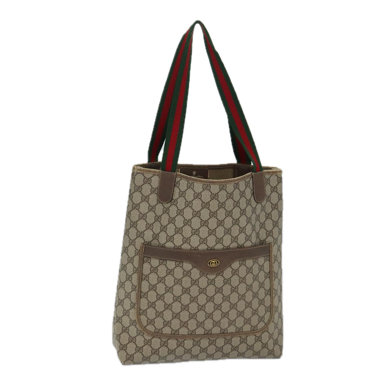 Luxury Gucci Trending 2025 GG Canvas Web Sherry Line Tote Bag PVC Beige Green Red  72413