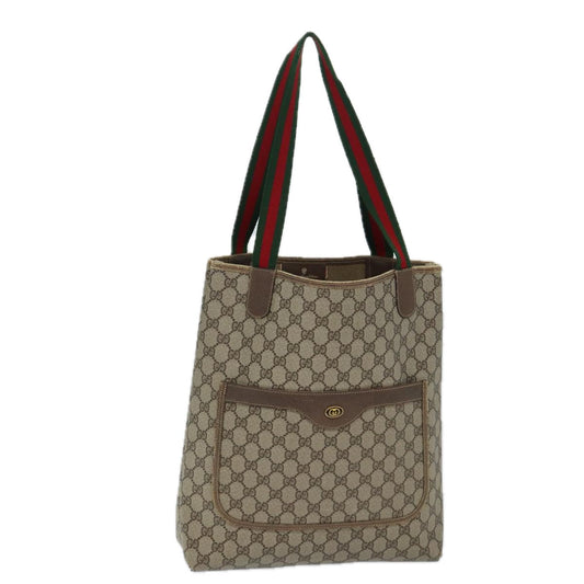 Luxury Gucci Trending 2025 GG Canvas Web Sherry Line Tote Bag PVC Beige Green Red  72413