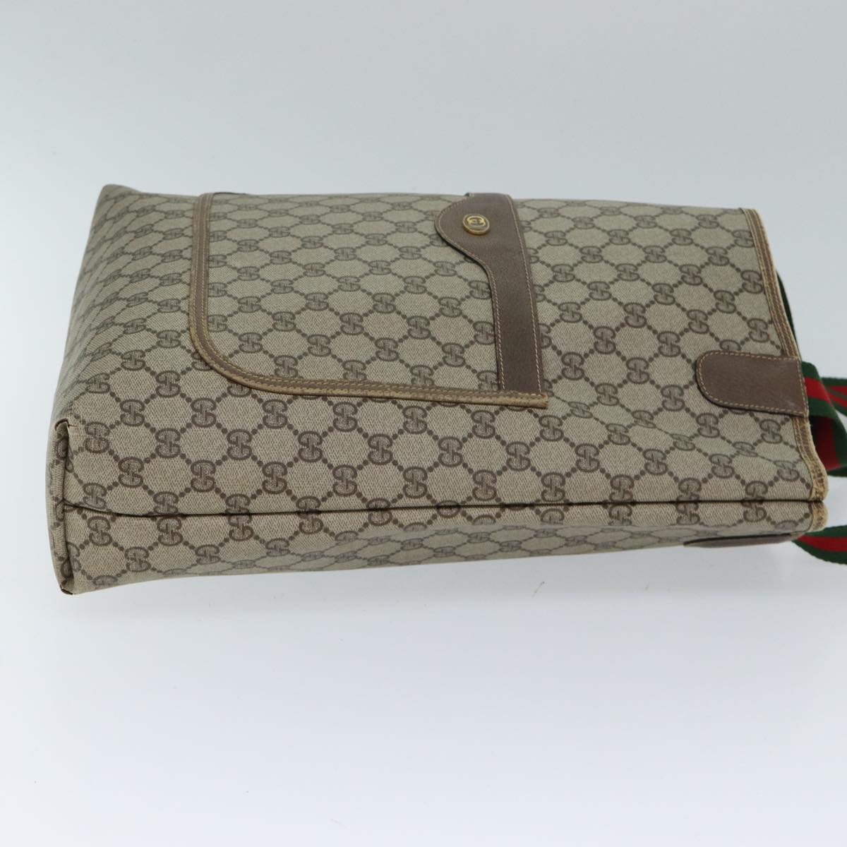 Luxury Gucci Trending 2025 GG Canvas Web Sherry Line Tote Bag PVC Beige Green Red  72413