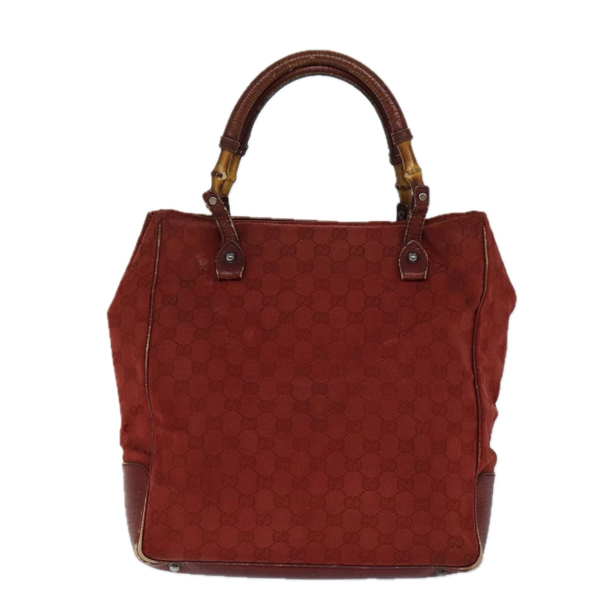 Luxury Gucci Trending 2025 GG Canvas Bamboo Tote Bag Red  72414