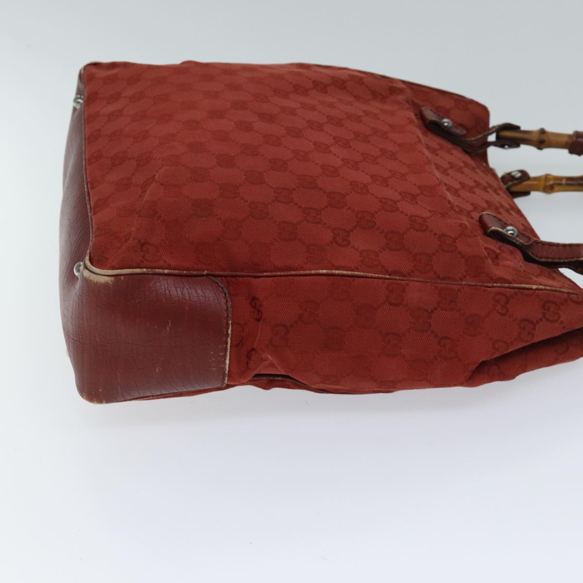 Luxury Gucci Trending 2025 GG Canvas Bamboo Tote Bag Red  72414