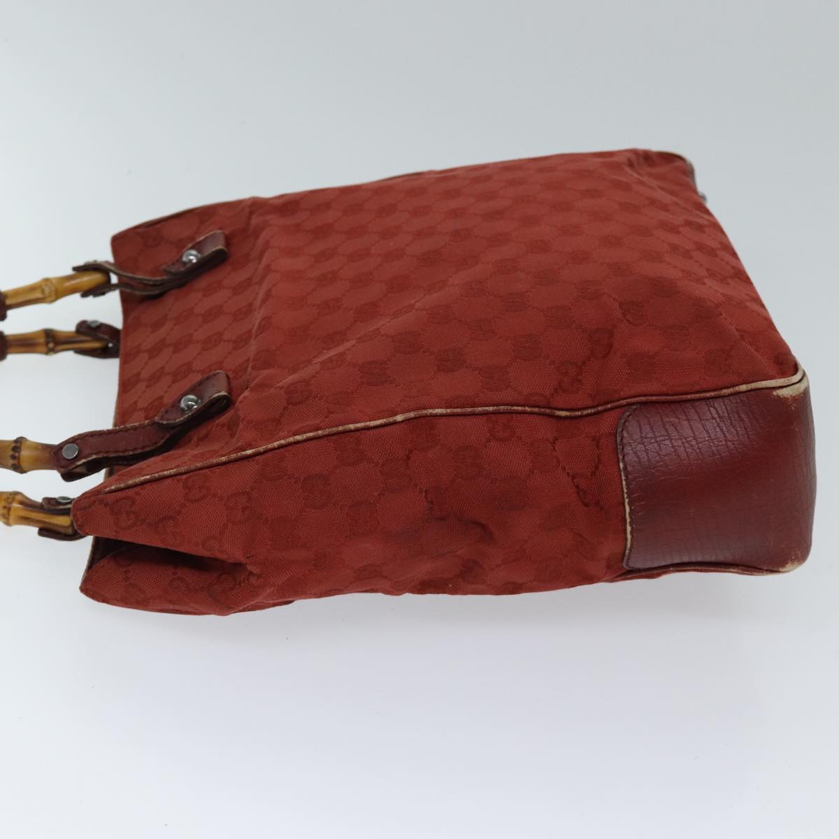 Luxury Gucci Trending 2025 GG Canvas Bamboo Tote Bag Red  72414