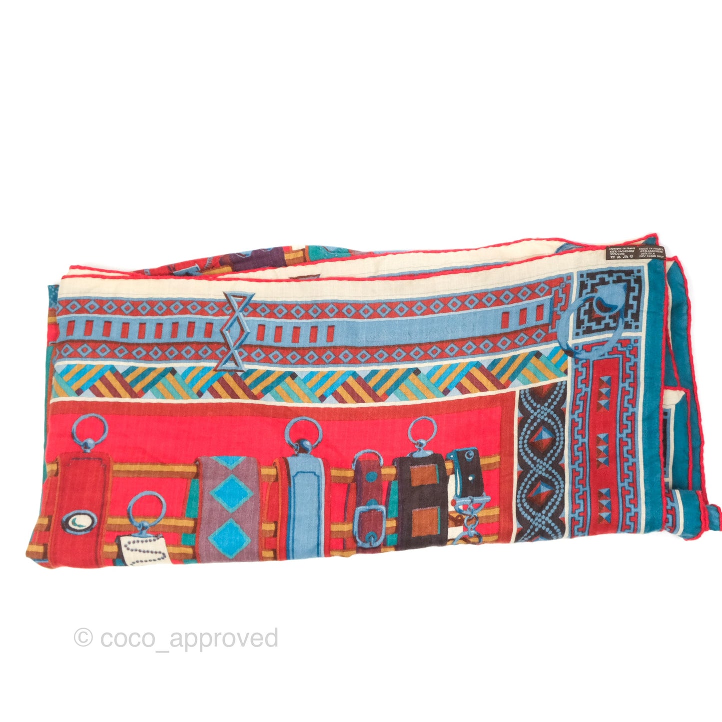 Hermes Collier de Chiens Scarf Shawl 140 Cashmere Silk
