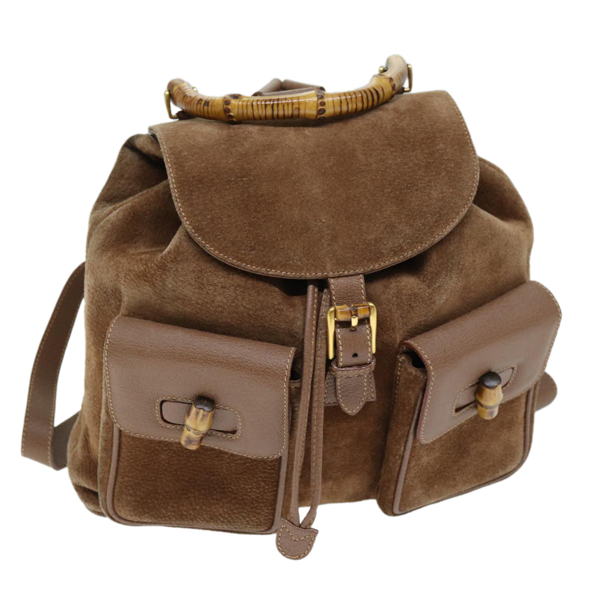 Luxury Gucci Trending 2025 Bamboo Backpack Suede Brown 003 2058 0016  72436