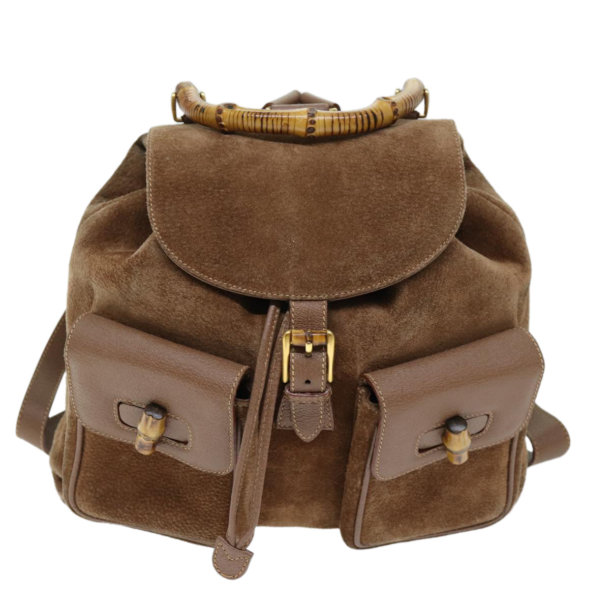 Luxury Gucci Trending 2025 Bamboo Backpack Suede Brown 003 2058 0016  72436