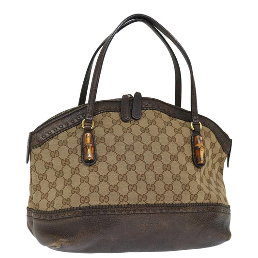Luxury Gucci Trending 2025 GG Canvas Bamboo Hand Bag Beige 339002  72514