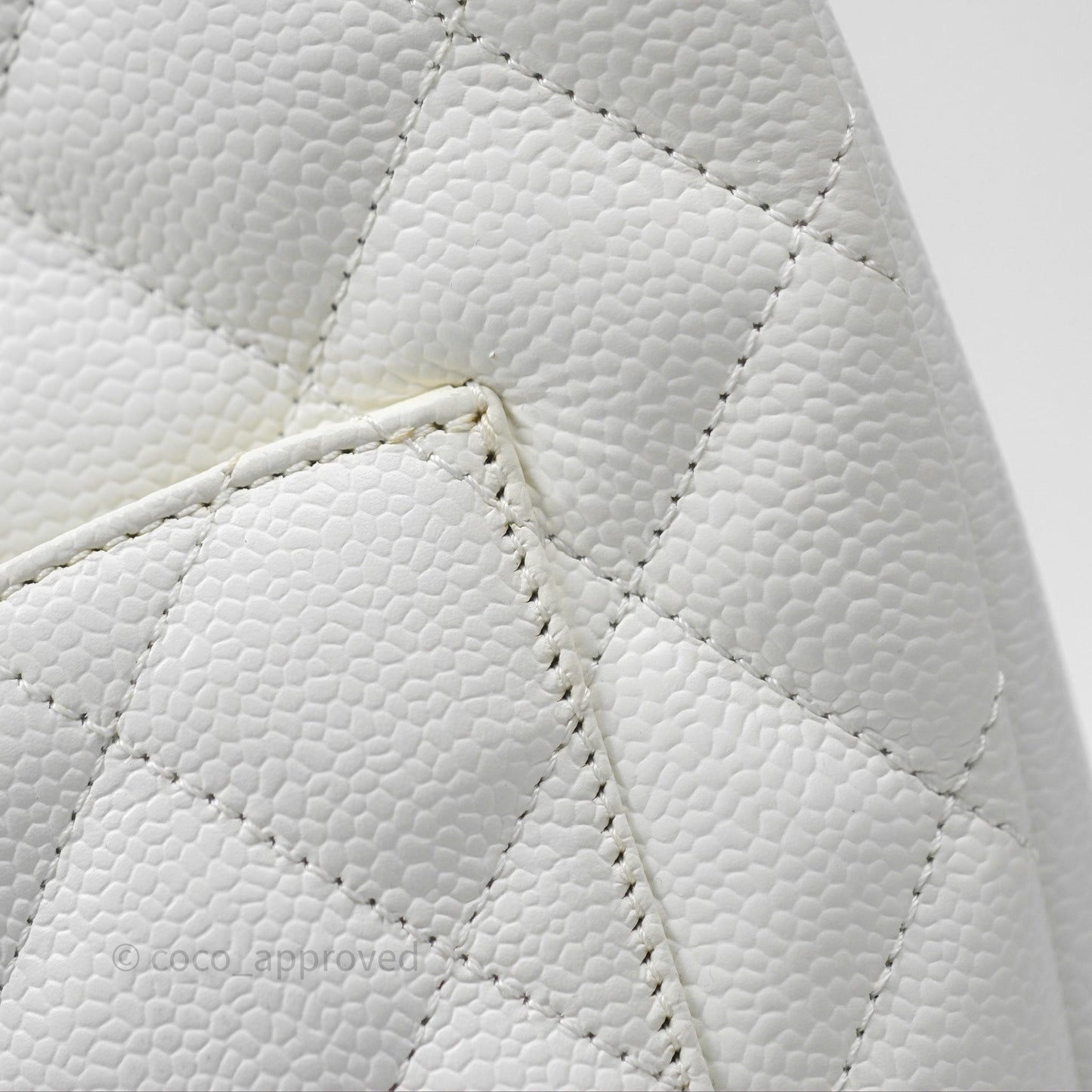 Chanel GST White Caviar Silver Hardware