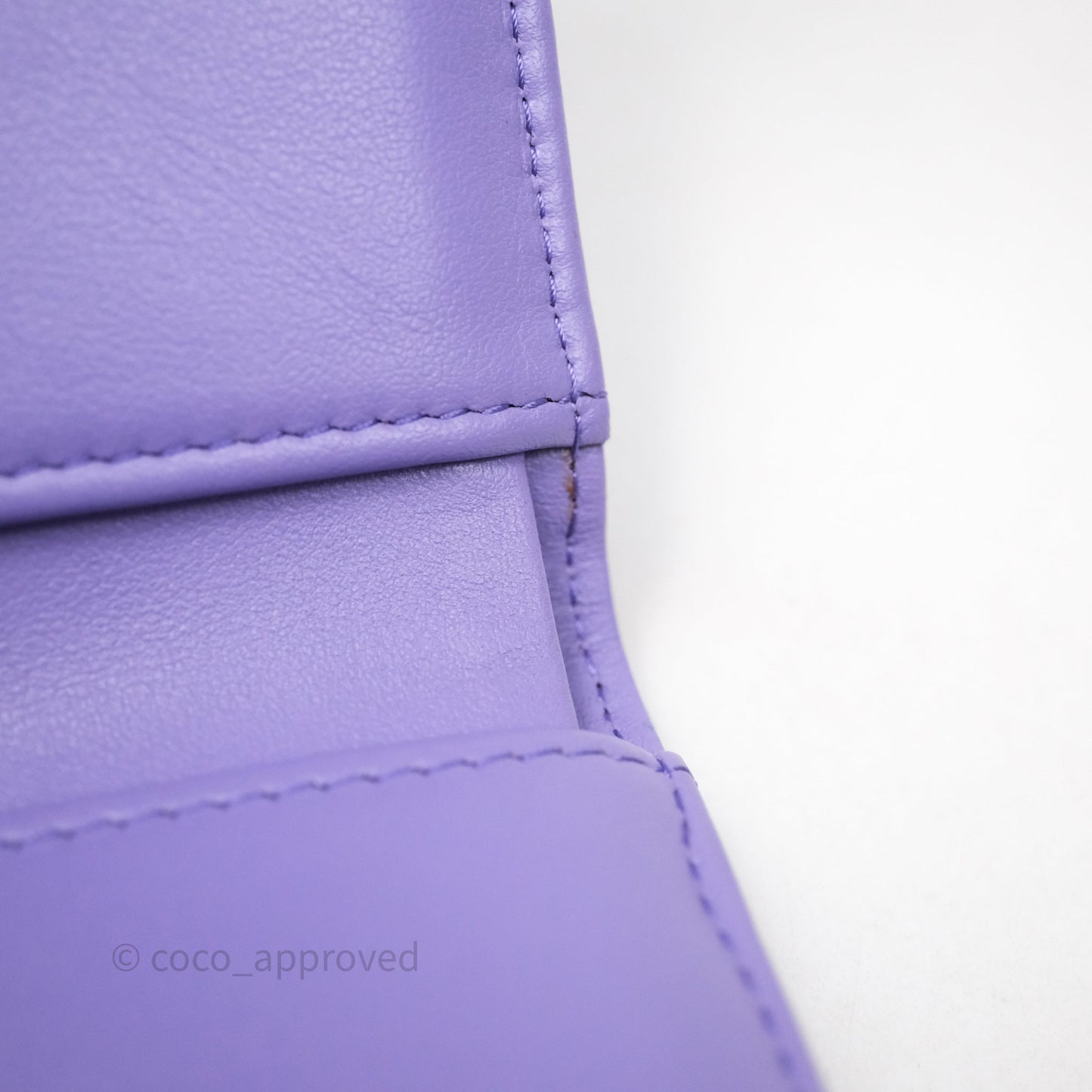 Chanel Classic Flap Wallet Purple Caviar Gold Hardware⁣ 20S