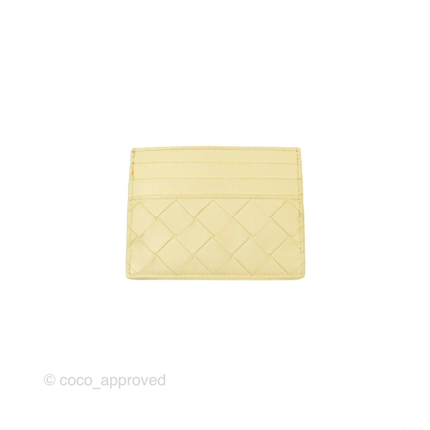 Bottega Veneta Intrecciato Flat Card Holder Ice cream