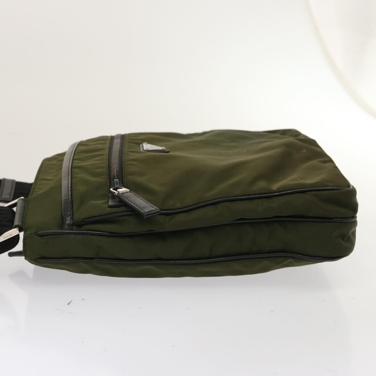 Luxury PradaShoulder Bag Nylon Khaki 72559