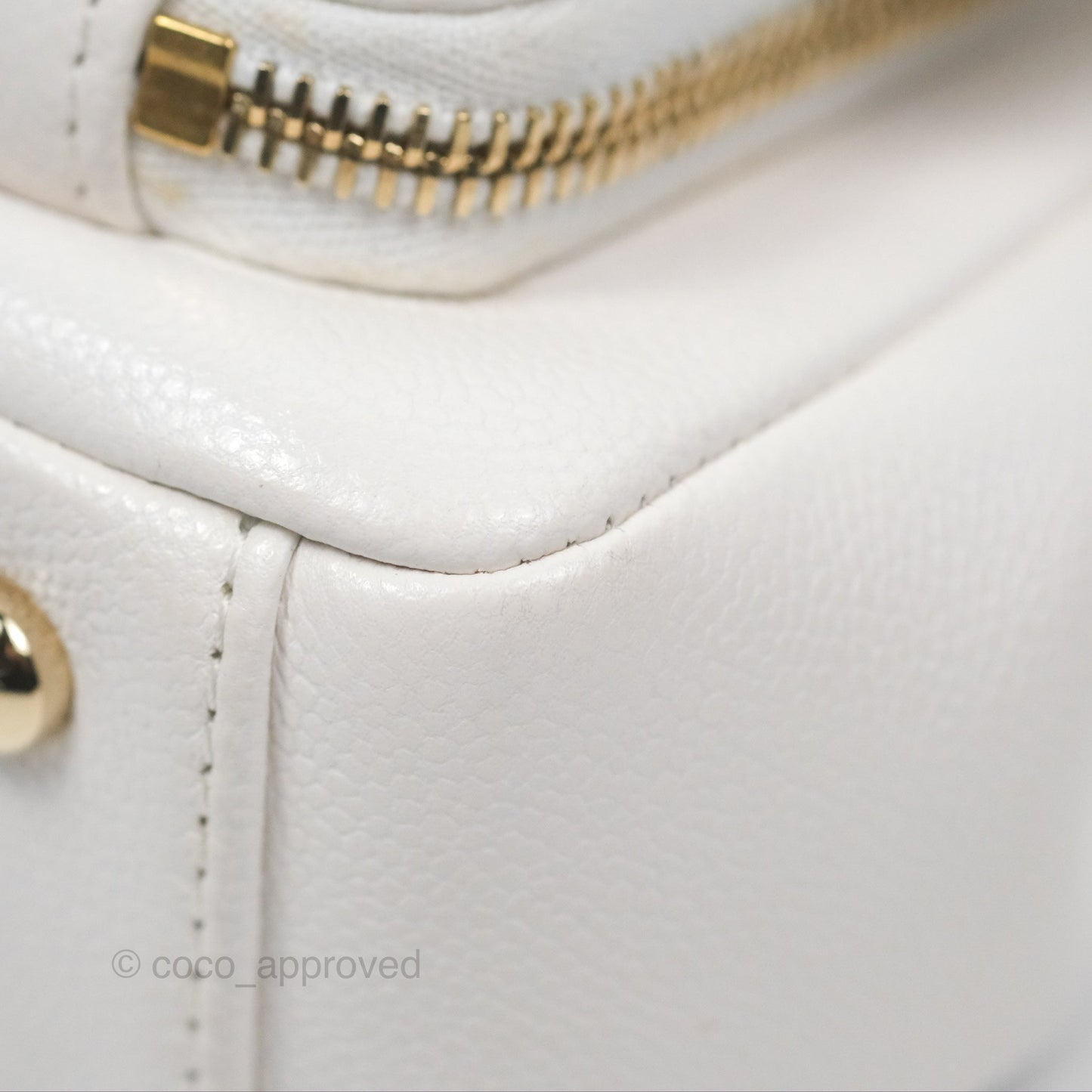 Chanel Quilted Small Business Affinity Flap White Caviar Gold Hardware