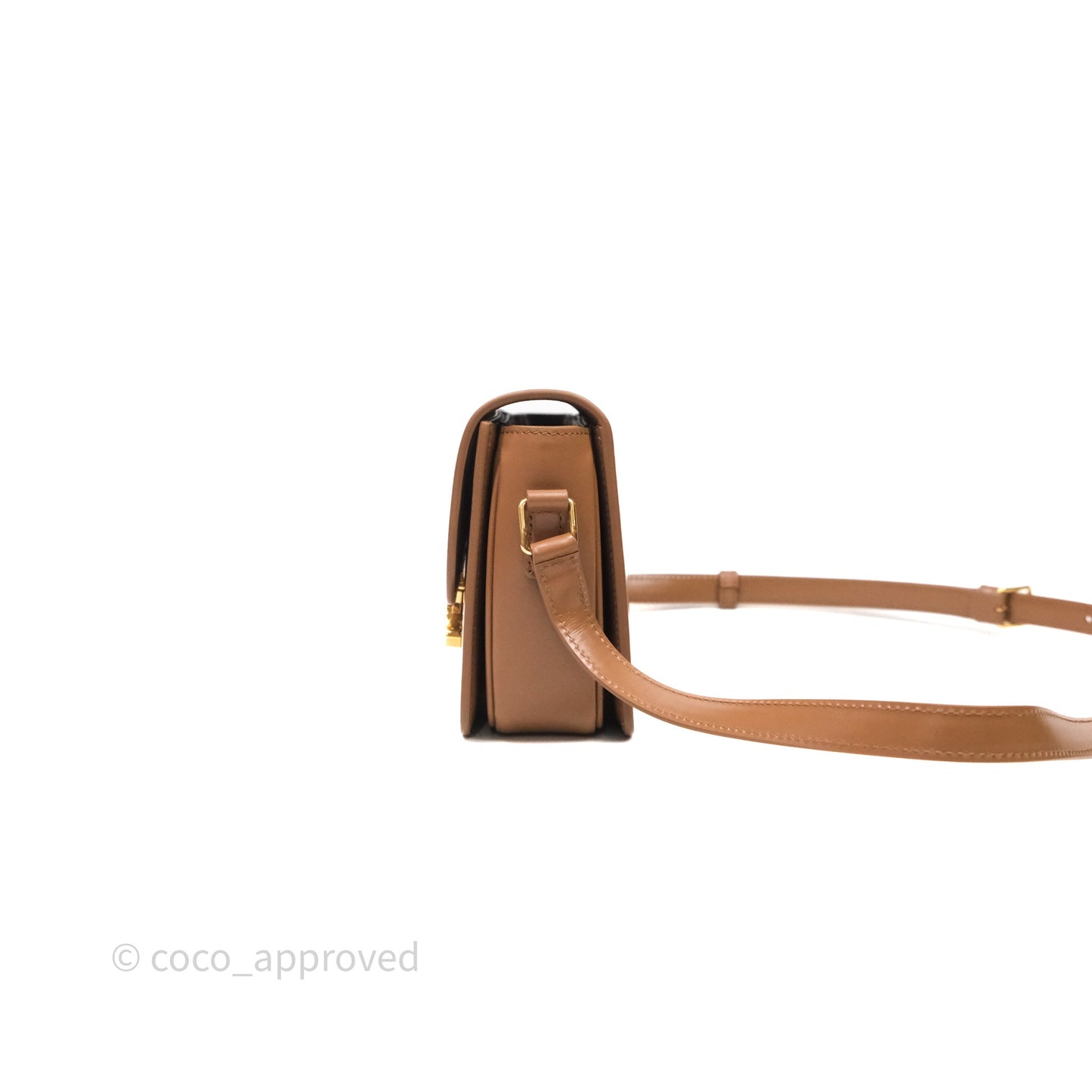 Celine Teen Triomphe Bag Shiny Calfskin Brown